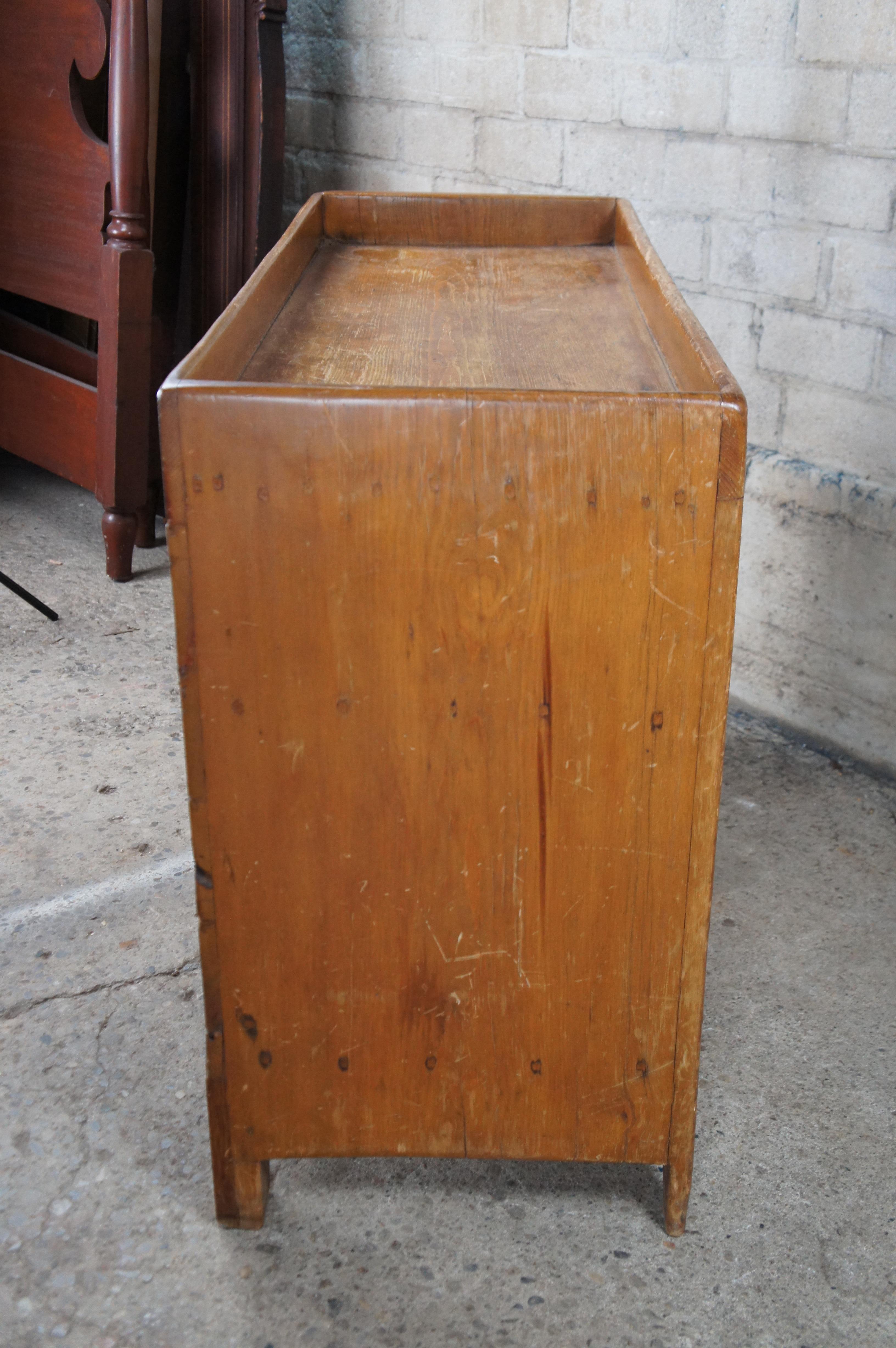 Antique American Pine Dry Sink Country Farmhouse Washstand Pantry 41