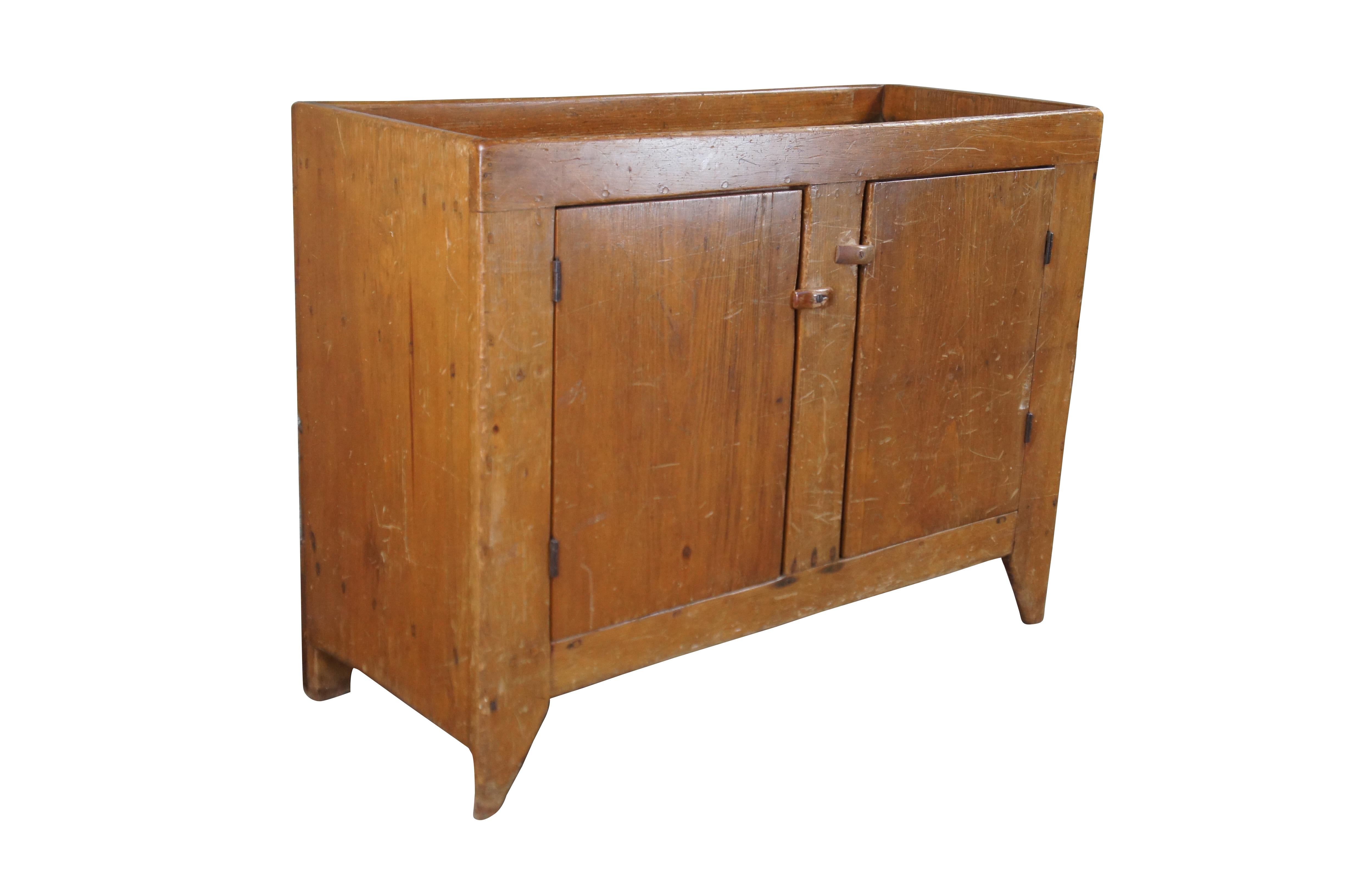 Antique American Pine Dry Sink Country Farmhouse Washstand Pantry 41