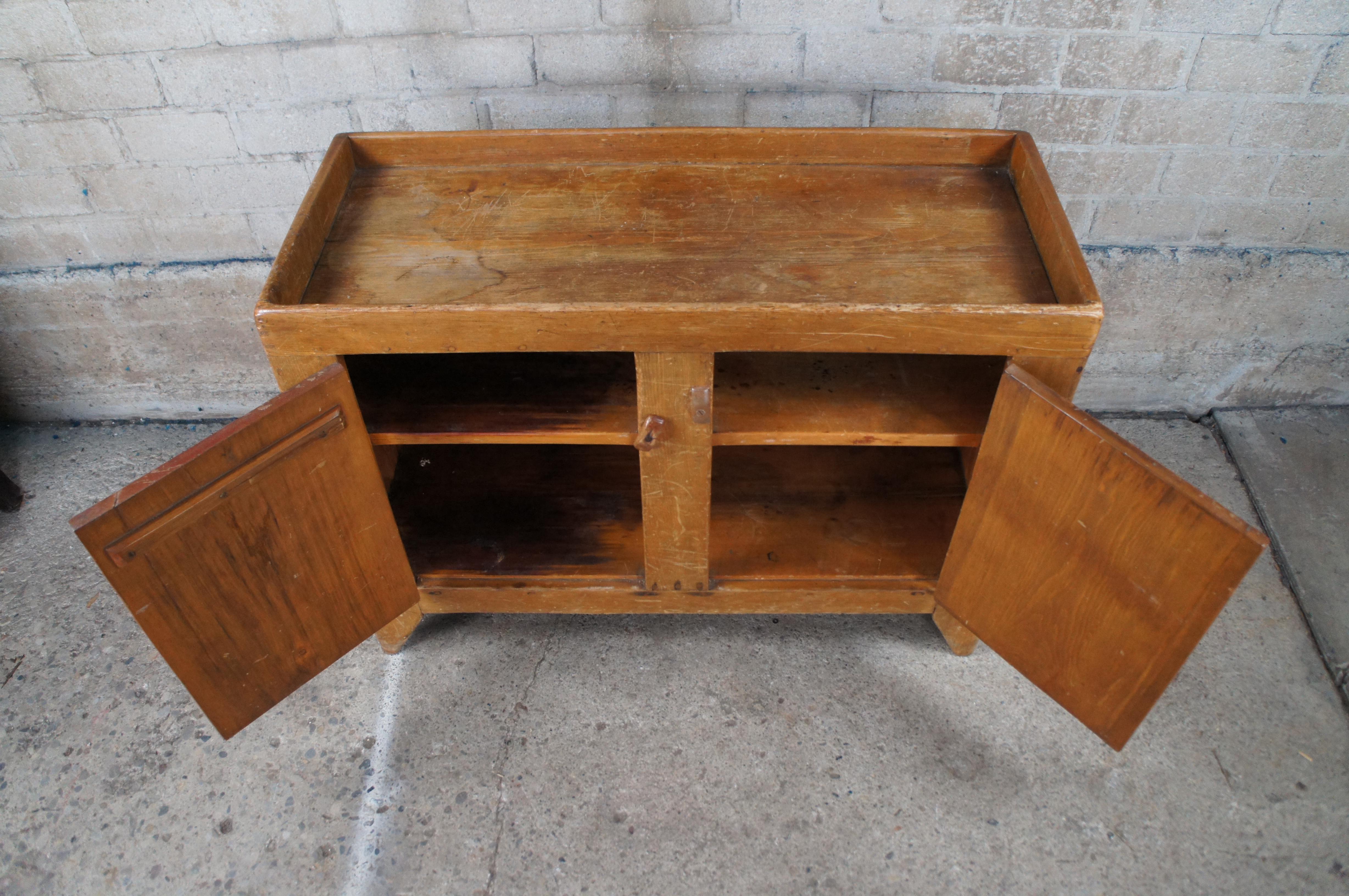 Antique American Pine Dry Sink Country Farmhouse Washstand Pantry 41