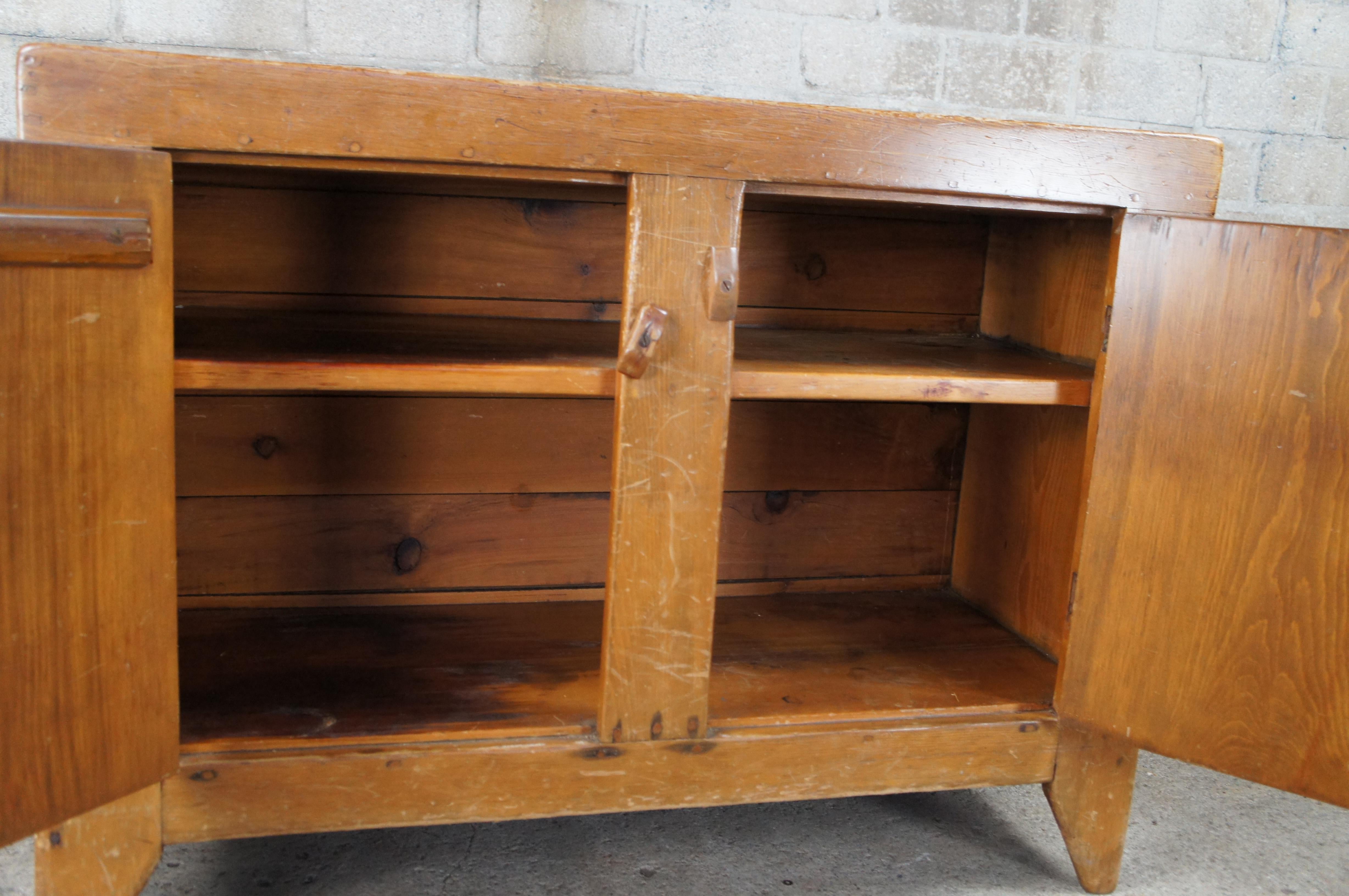 Antique American Pine Dry Sink Country Farmhouse Washstand Pantry 41
