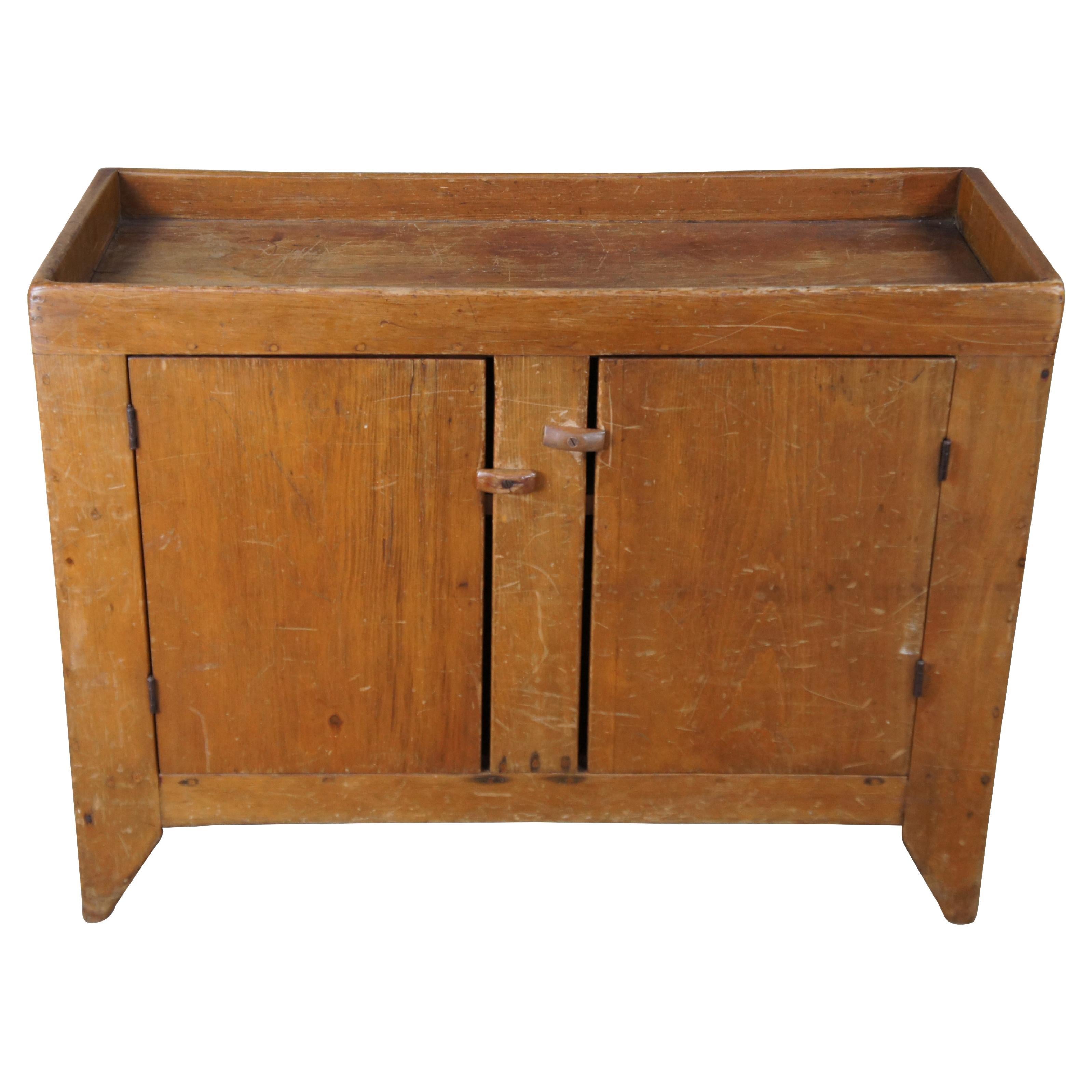 Antique American Pine Dry Sink Country Farmhouse Washstand Pantry 41"