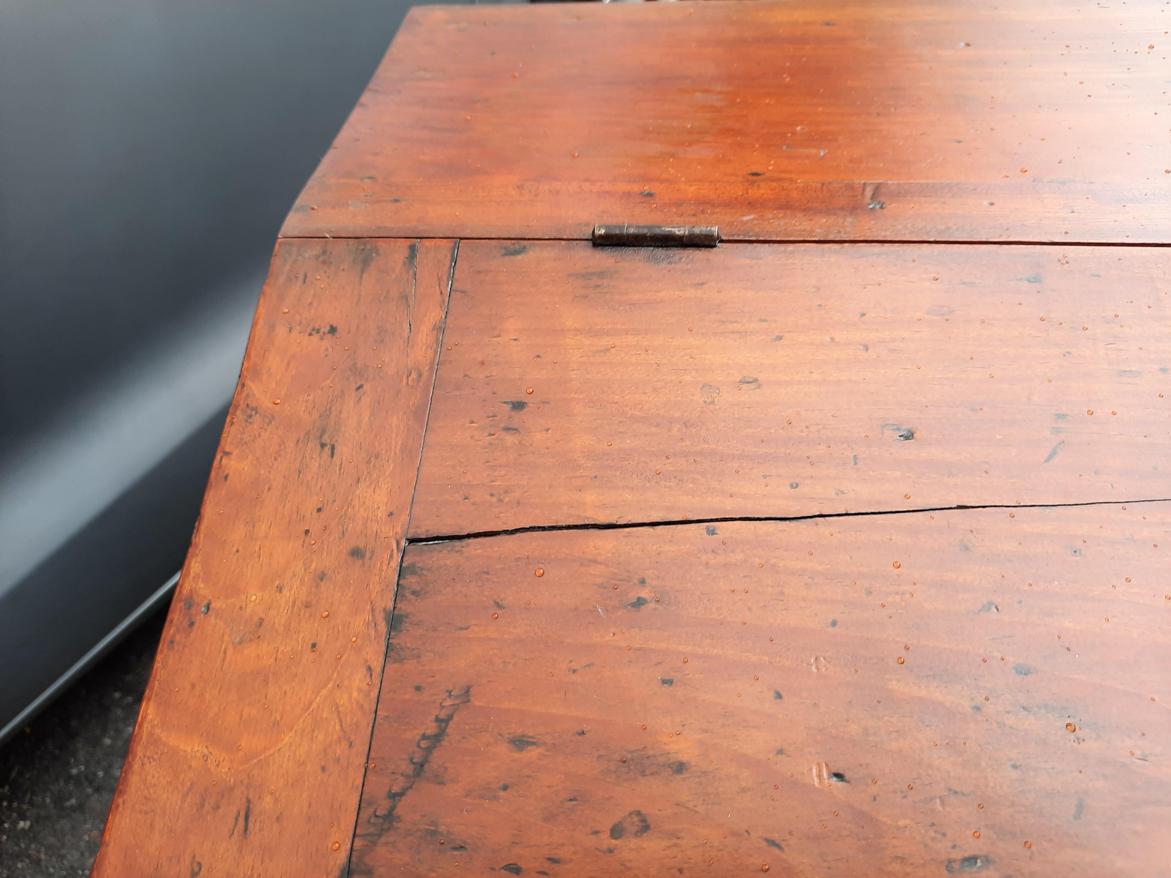 Antique American Pine Flip Top Desk For Sale 6