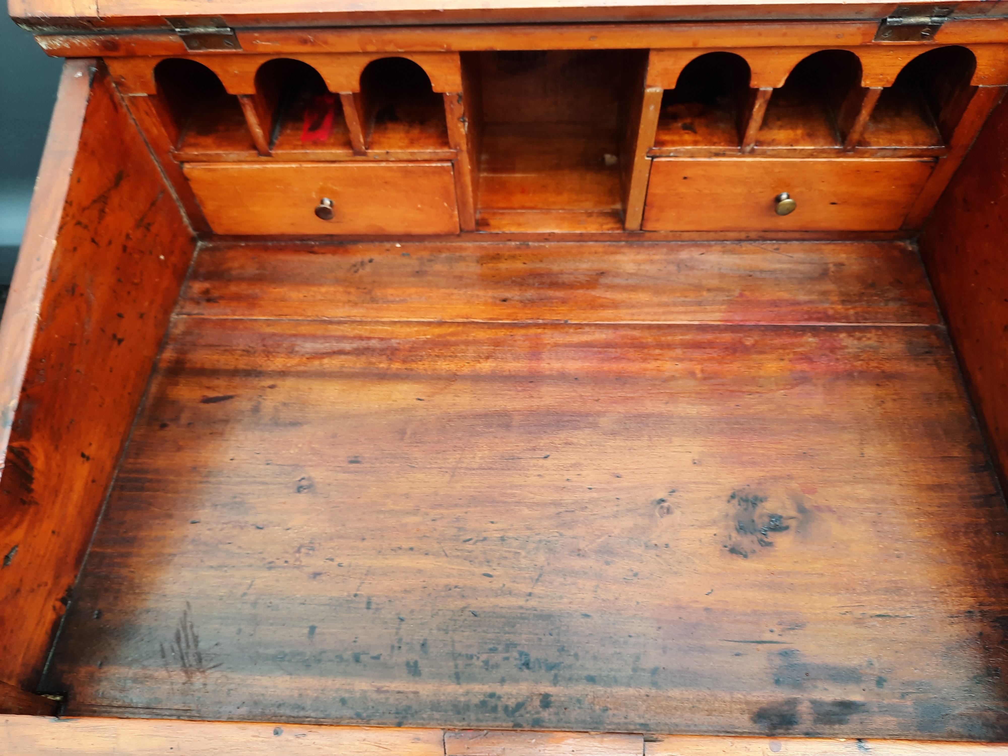 20th Century Antique American Pine Flip Top Desk For Sale