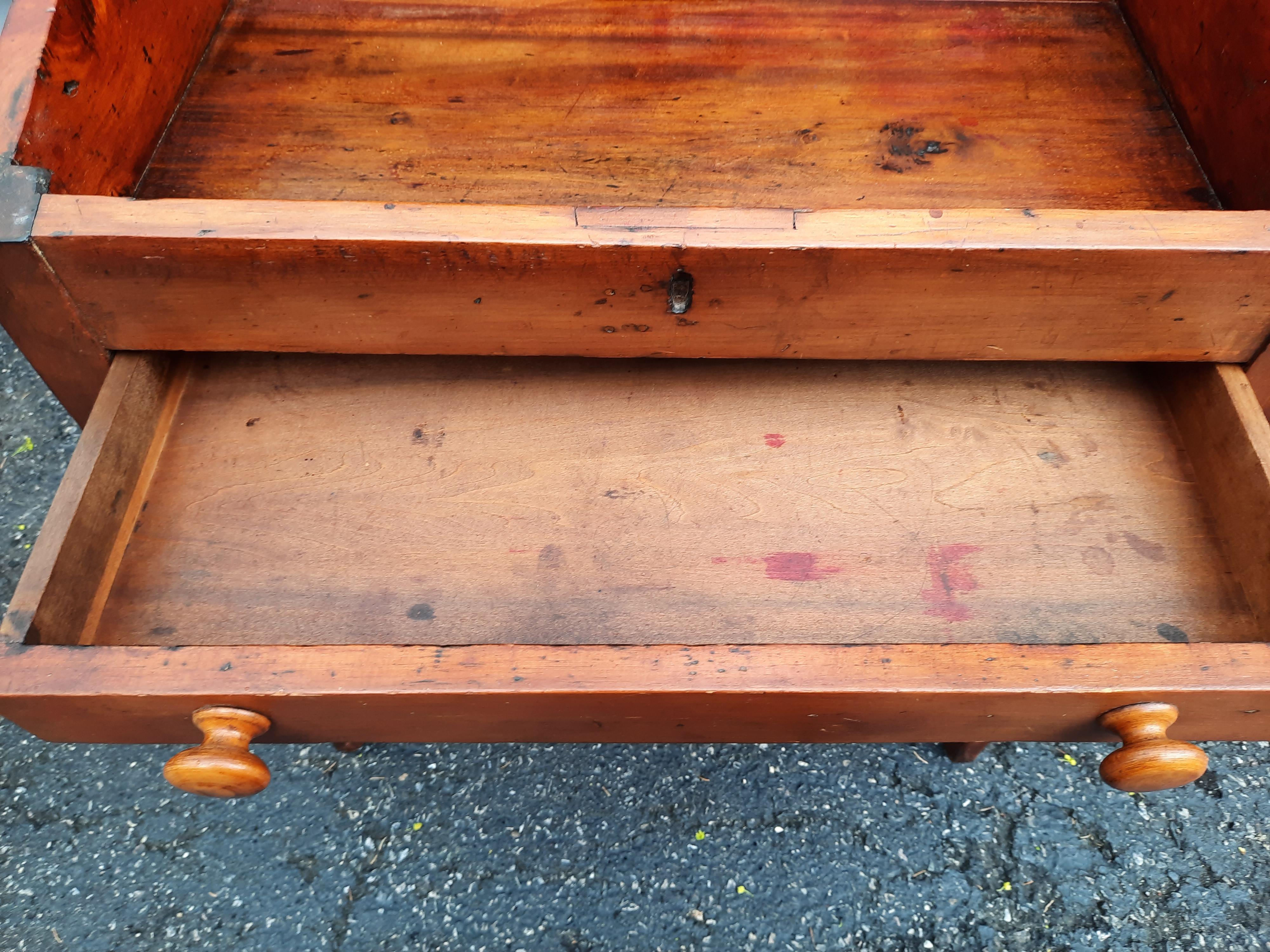Antique American Pine Flip Top Desk For Sale 1