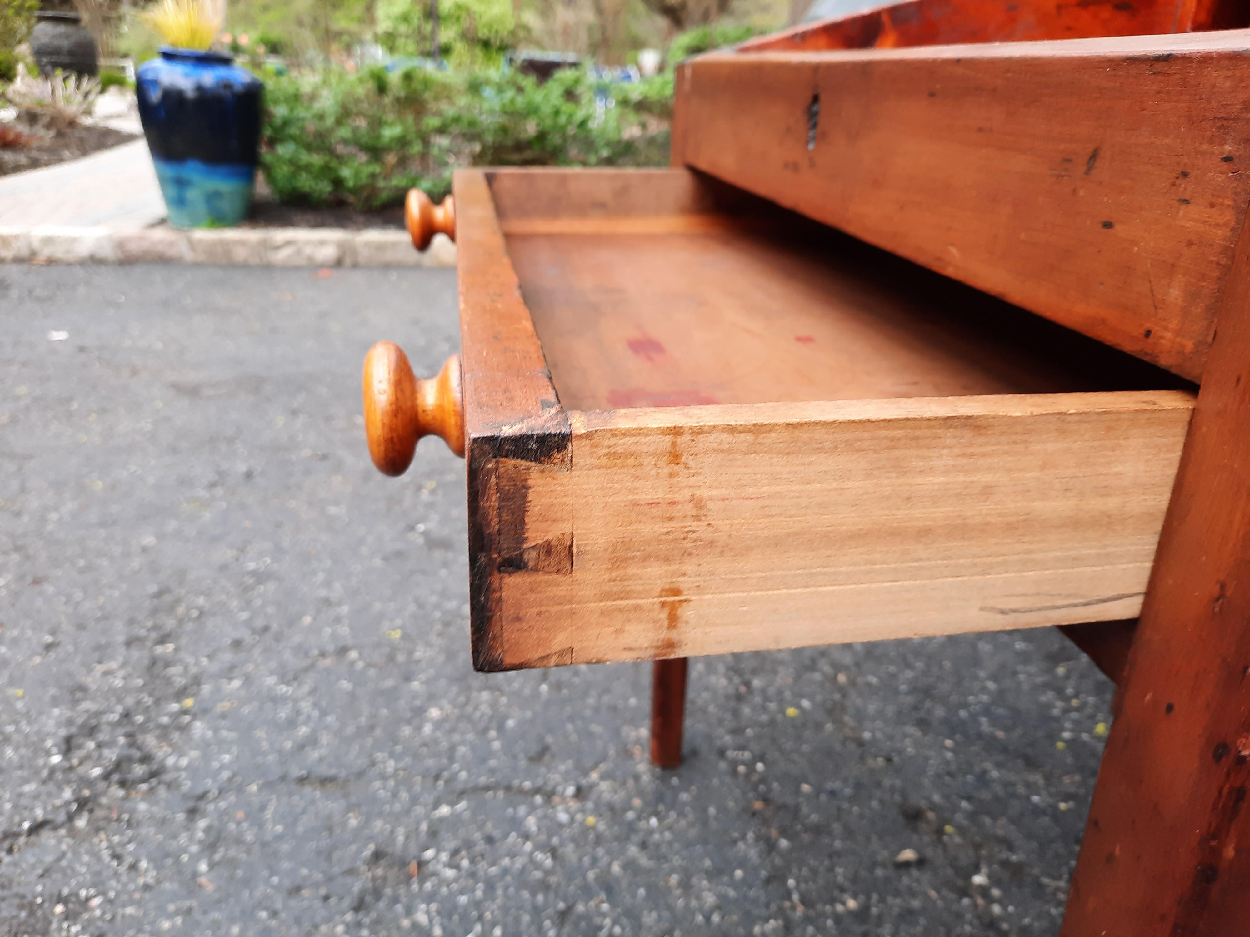 Antique American Pine Flip Top Desk For Sale 2