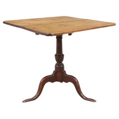 Antique American Pine Tilt-Top Tea Table