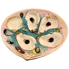 Antique American Porcelain Oyster Plate by Union Porcelain Works, circa 1880