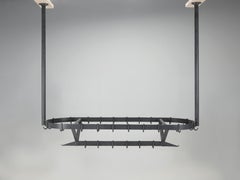 Antiguo perchero americano Wisconsin Butcher Shop Hung Over Butcher Block c1920's