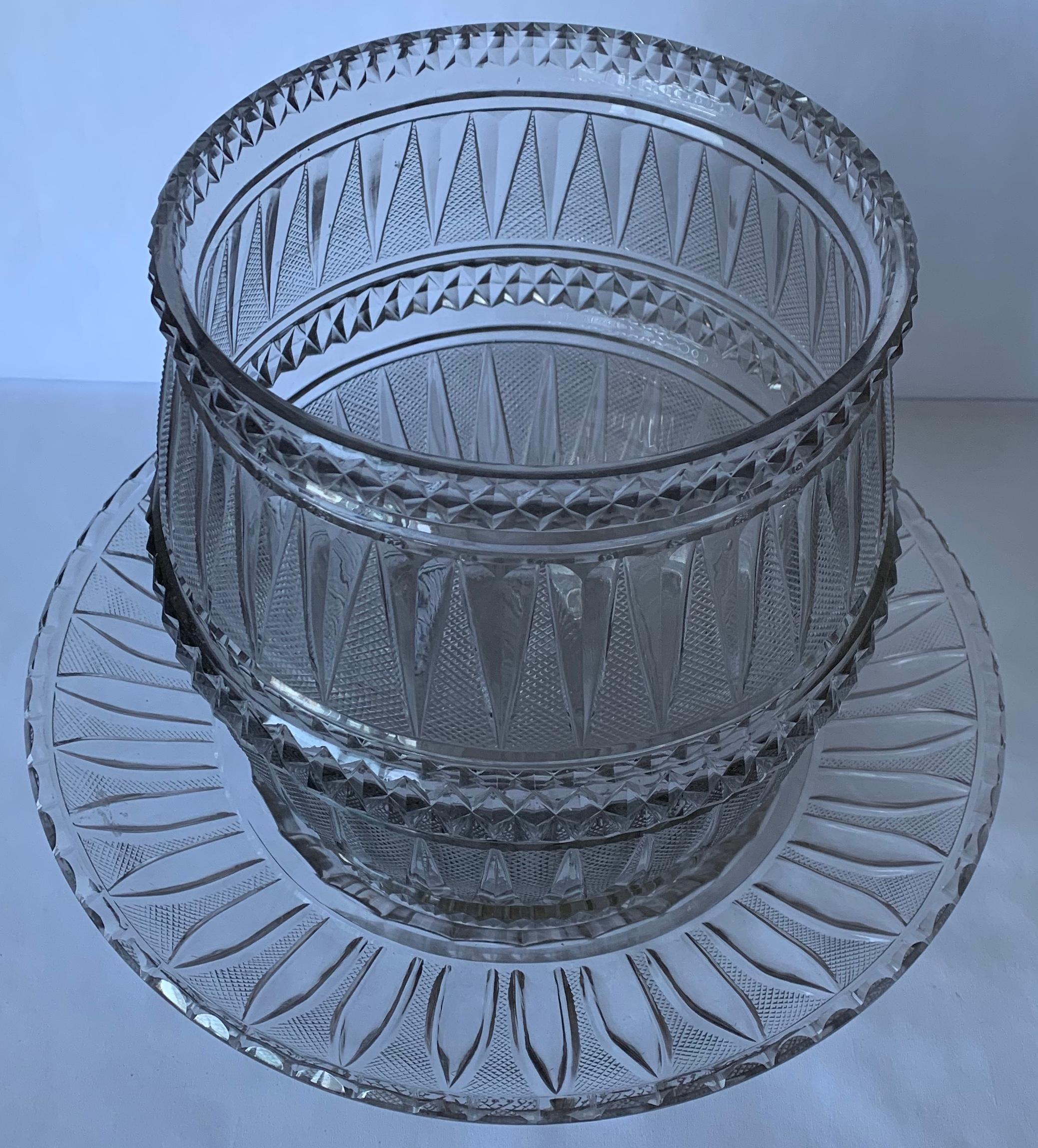 vintage punch bowl with underplate