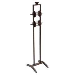 Antique American Primitive Mahogany Handmade Wool Winder Spool Thread Stand