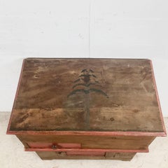 Antique American Primitive Painted Pine Cabinet
