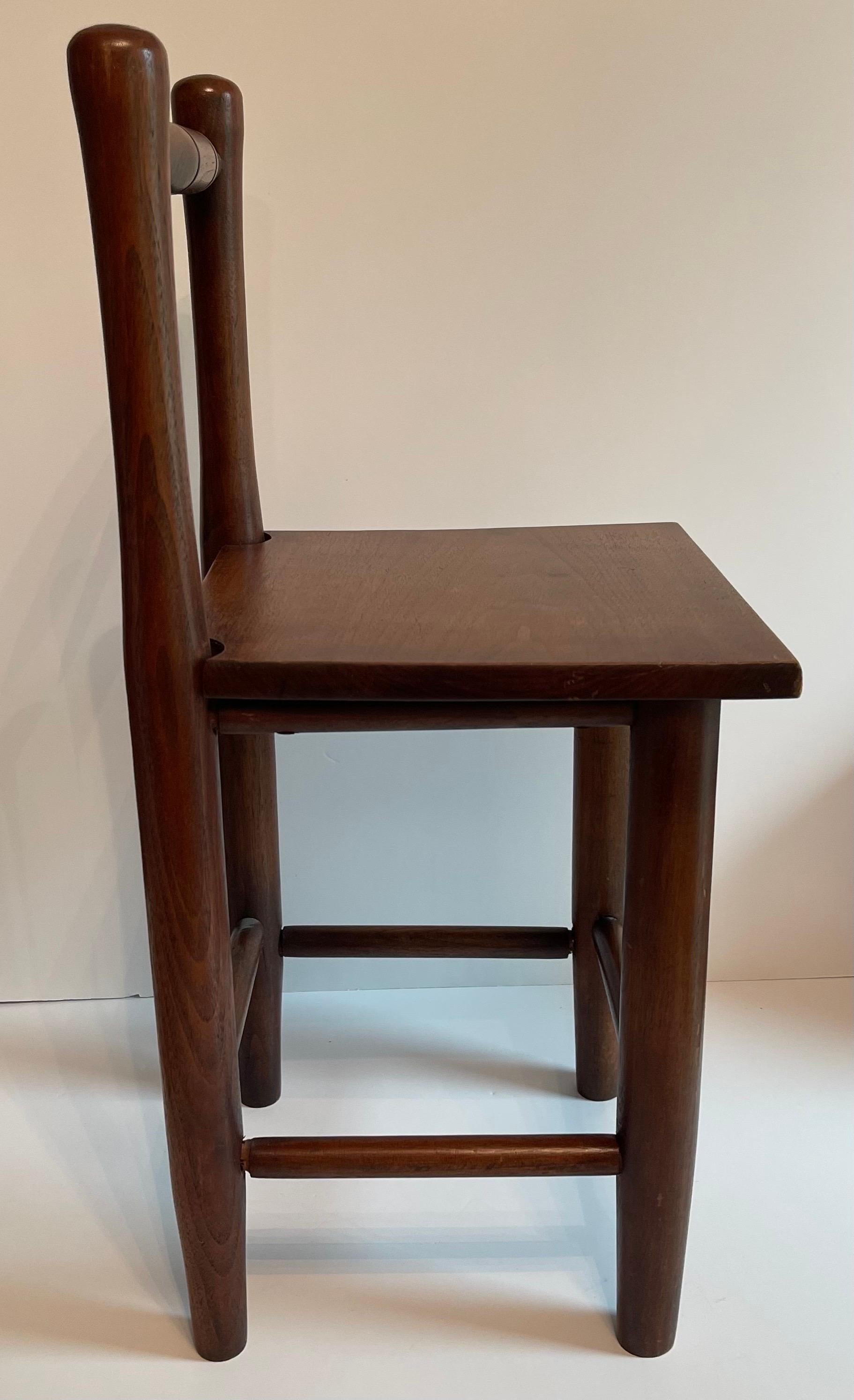 Mid-19th Century Antique American Primitive Wooden Children’s Chair For Sale