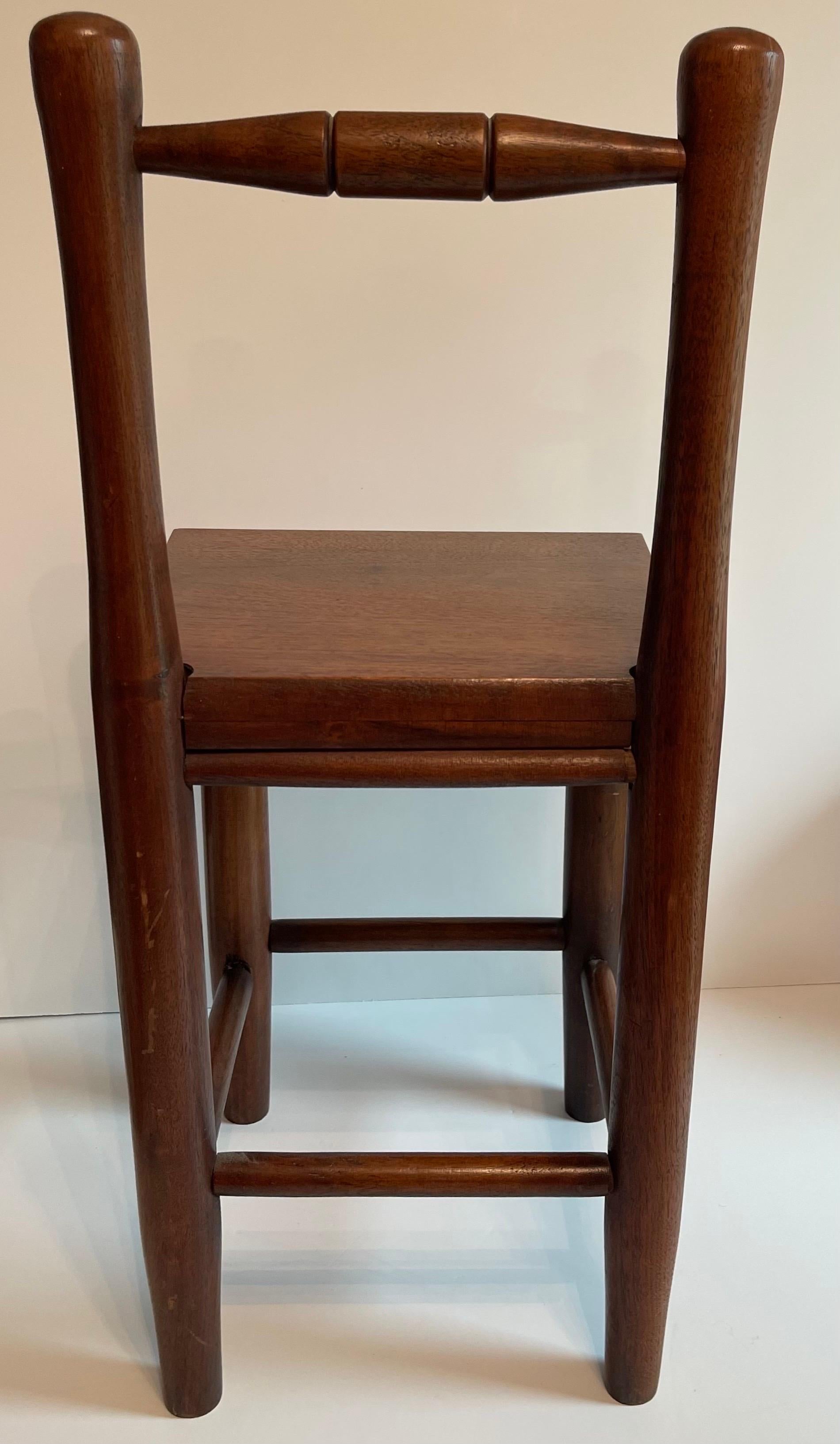 Antique American Primitive Wooden Children’s Chair For Sale 4