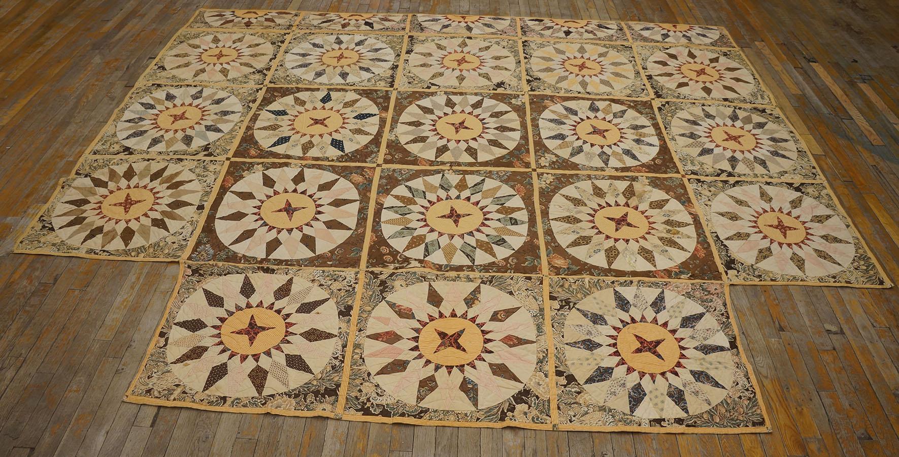 Early 20th Century American Bed Quilt ( 8'9'' x 10' - 267 x 305 ) In Good Condition For Sale In New York, NY