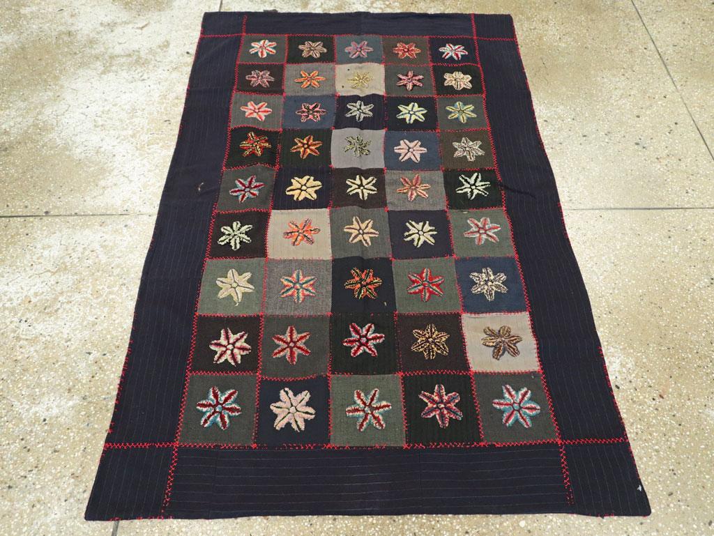 Hand-Woven Antique American Quilt For Sale