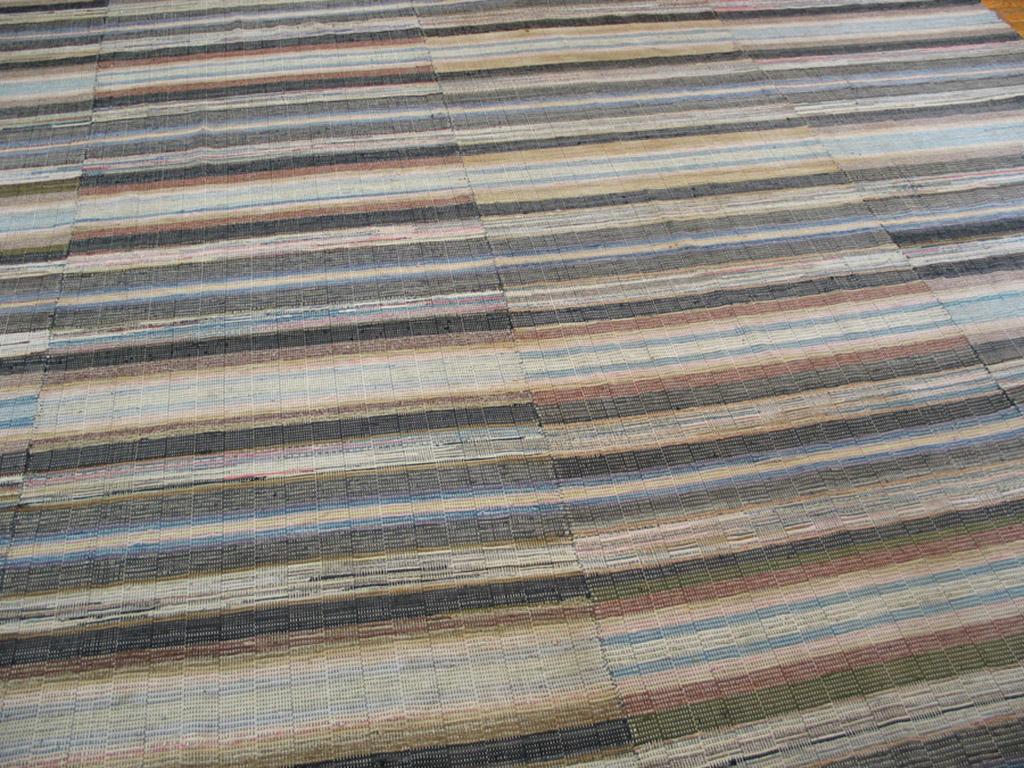 Antique American Rag rug, size: 10'8