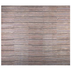 Tapis de Rag américain ancien de 13'2" x 15'6" 