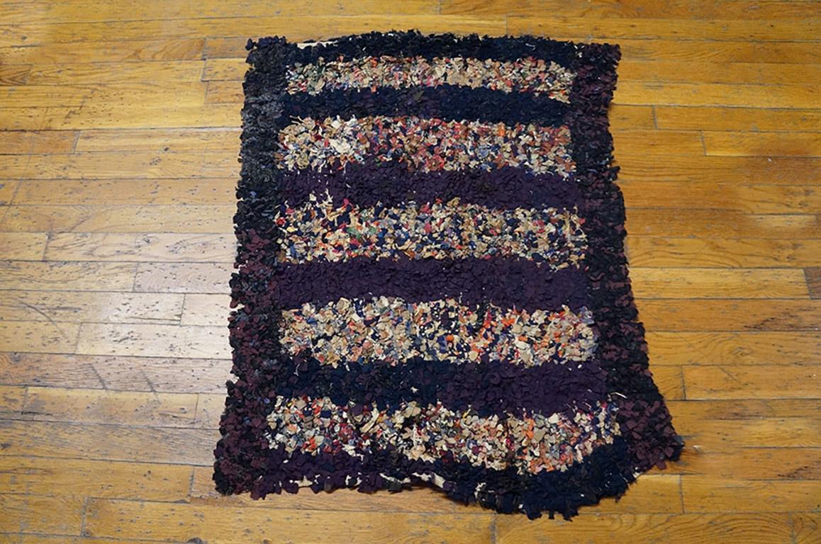 Amerikanischer Shaker-Teppich aus dem späten 19. Jahrhundert ( 2' x 3' - 60 x 90 cm )