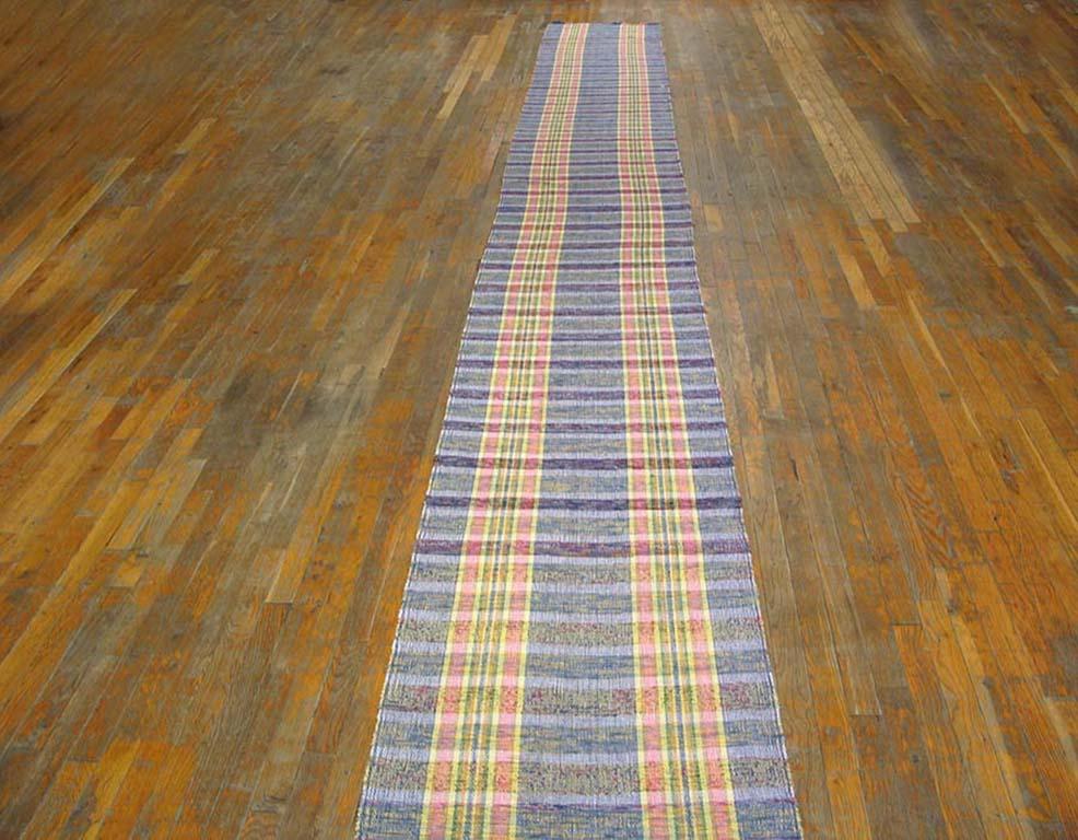 Antique American rag rug, size: 2'3