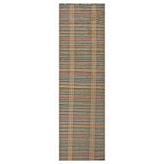Antique American Rag Rug 3'4" x 12'0"