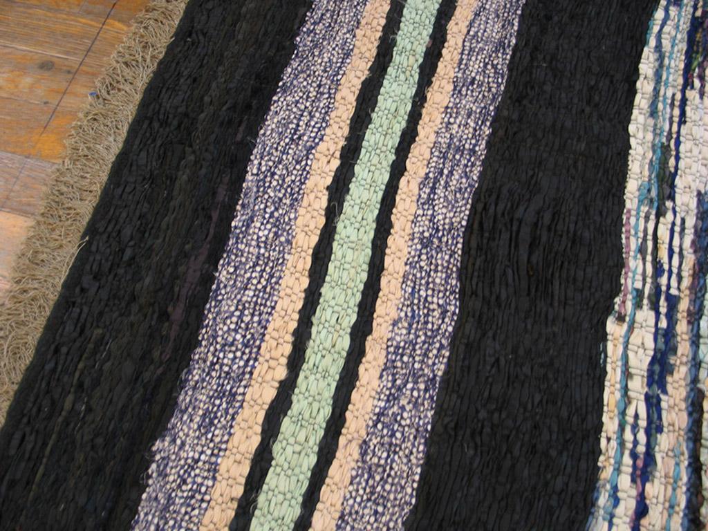Antiker amerikanischer Rag-Teppich 3' 4 Zoll x 6' 4 Zoll  (Wolle) im Angebot