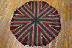 Late 19th Century American Shaker Round Rag Rug ( 3'6" x 3'6" - 106 x 106 cm )