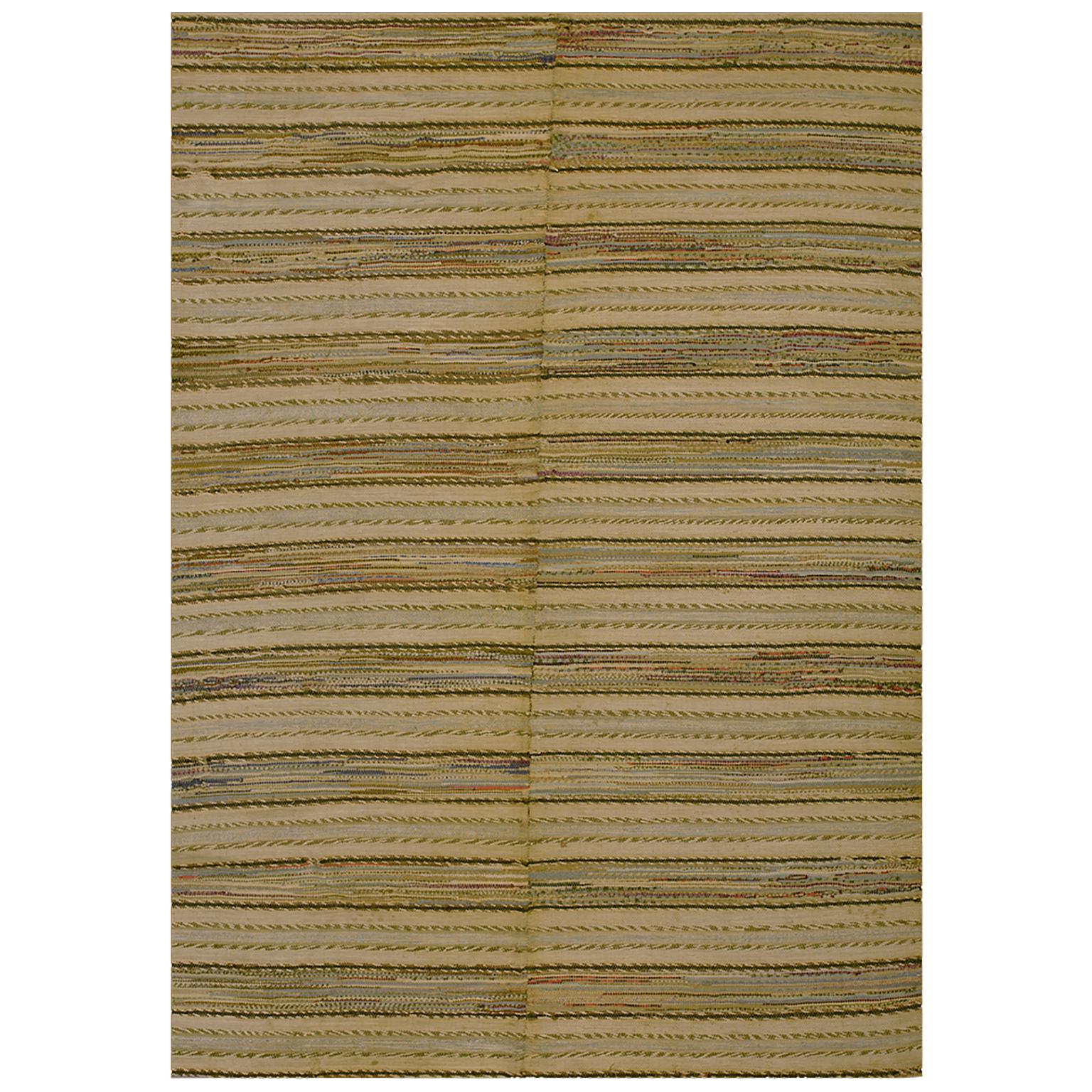 Antique American Rag Rug 8' 6" x 12' 0" For Sale at 1stDibs