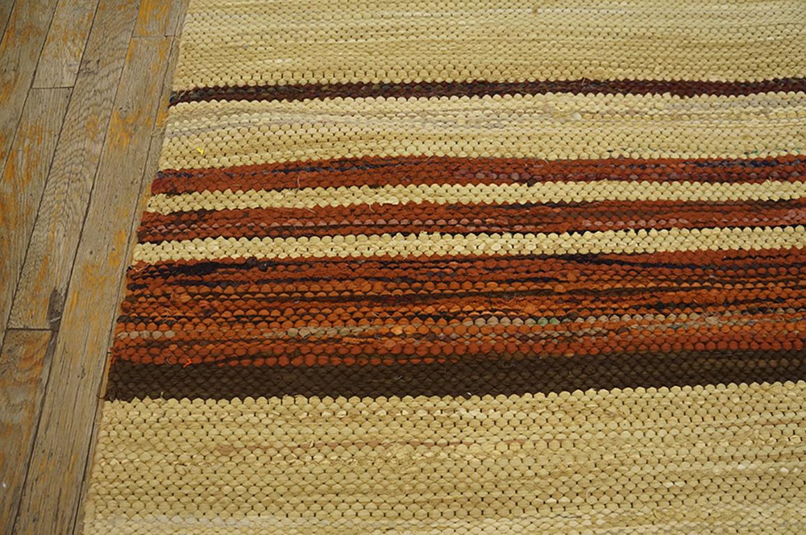 Antique American Rag Rug 8' 5'' x 11' 10'' For Sale 4