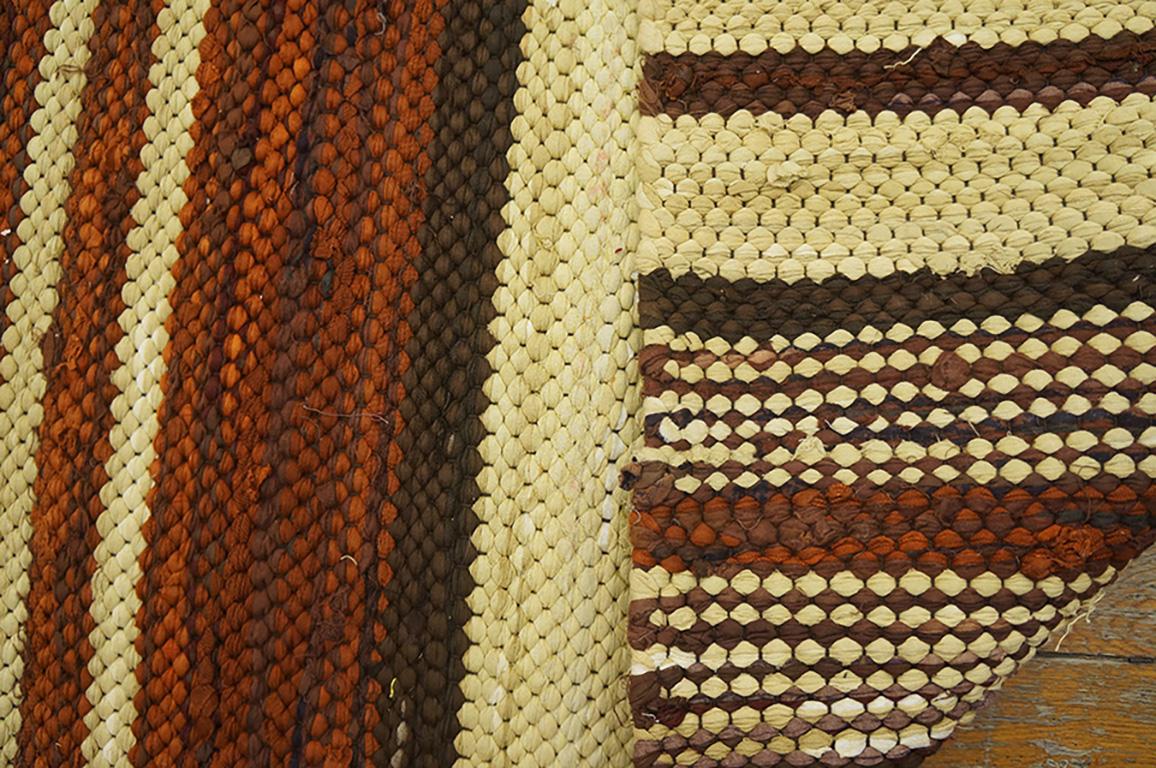 Antique American Rag Rug 8' 5'' x 11' 10'' In Good Condition For Sale In New York, NY