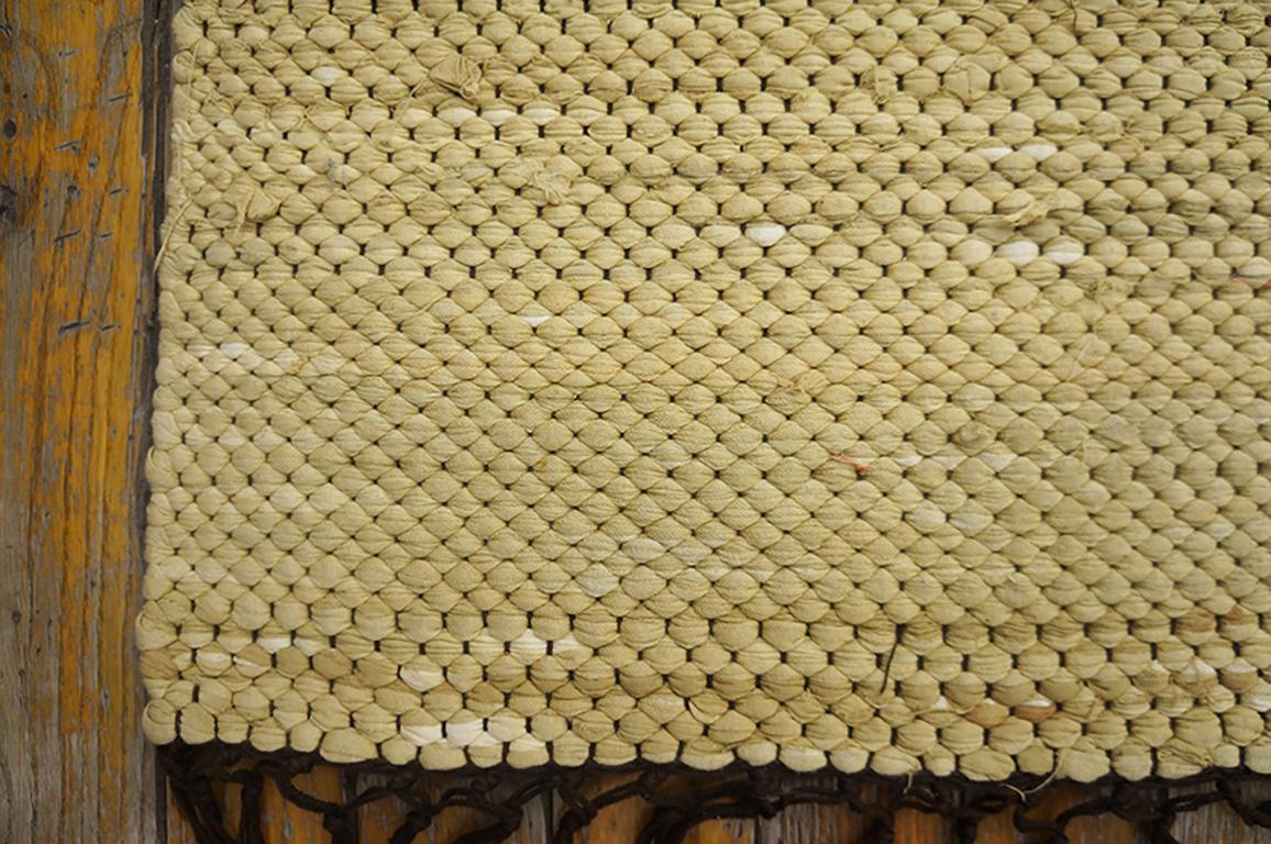 Antiker amerikanischer Rag-Teppich, 1,83 m x 1,83 m, antik (Wolle) im Angebot