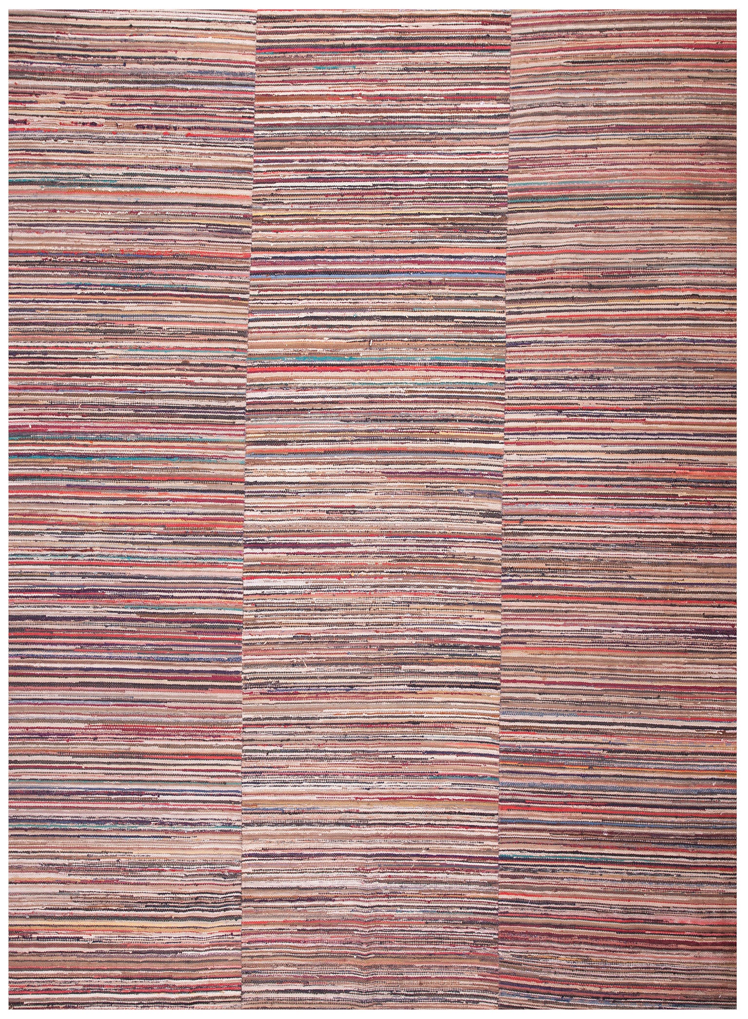 Tapis Rag américain ancien de 8' 6""" x 12' 0""