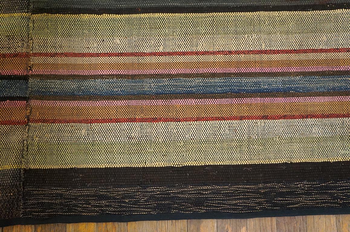 Late 19th Century Antique American Rag Rug For Sale