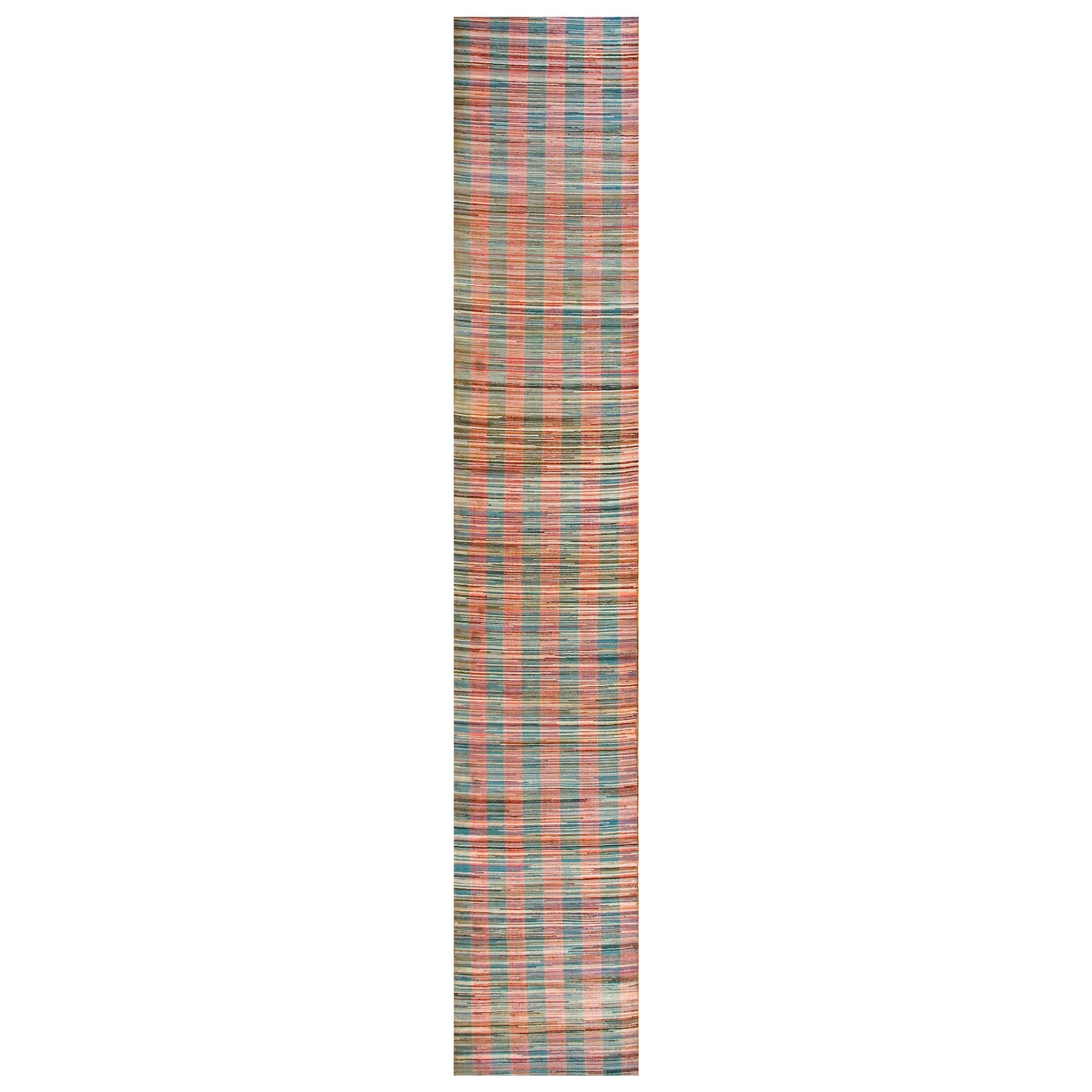 Mid 20th Century American Rag Rug ( 3' x 61'6" - 90 x 1875 ) For Sale