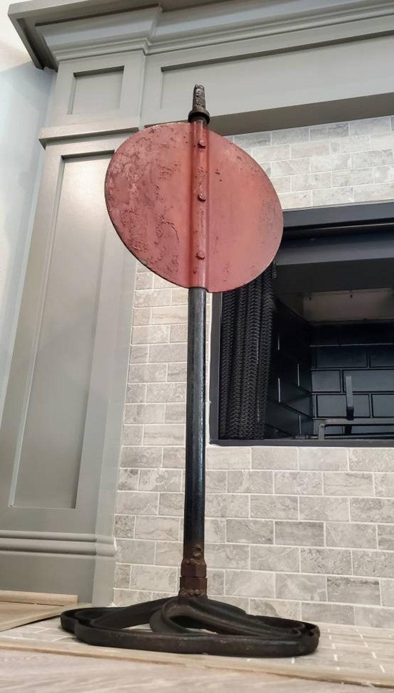 Antique American Railroad Track Switch Target Sign In Good Condition For Sale In Forney, TX