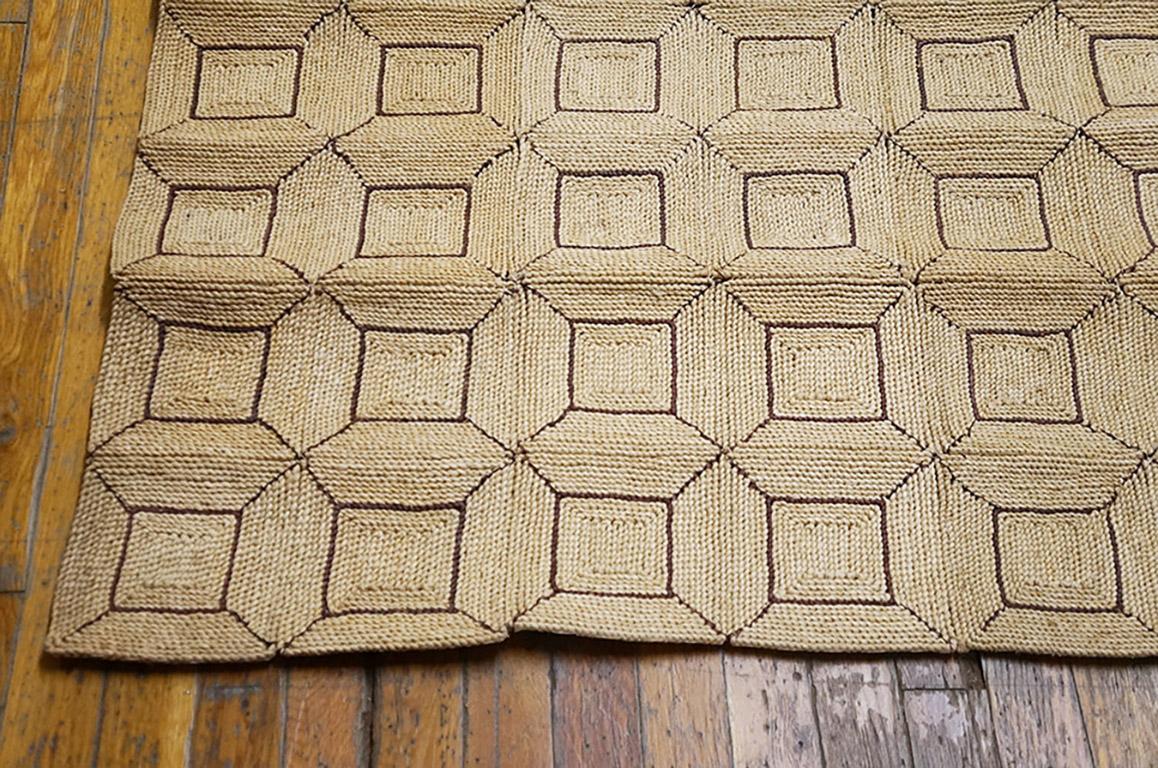 American Vintage Woven Reed Rug For Sale