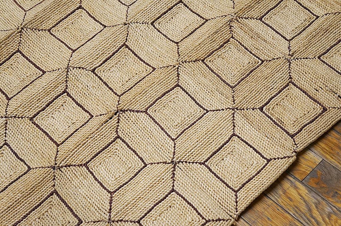 Vintage Woven Reed Rug For Sale 1