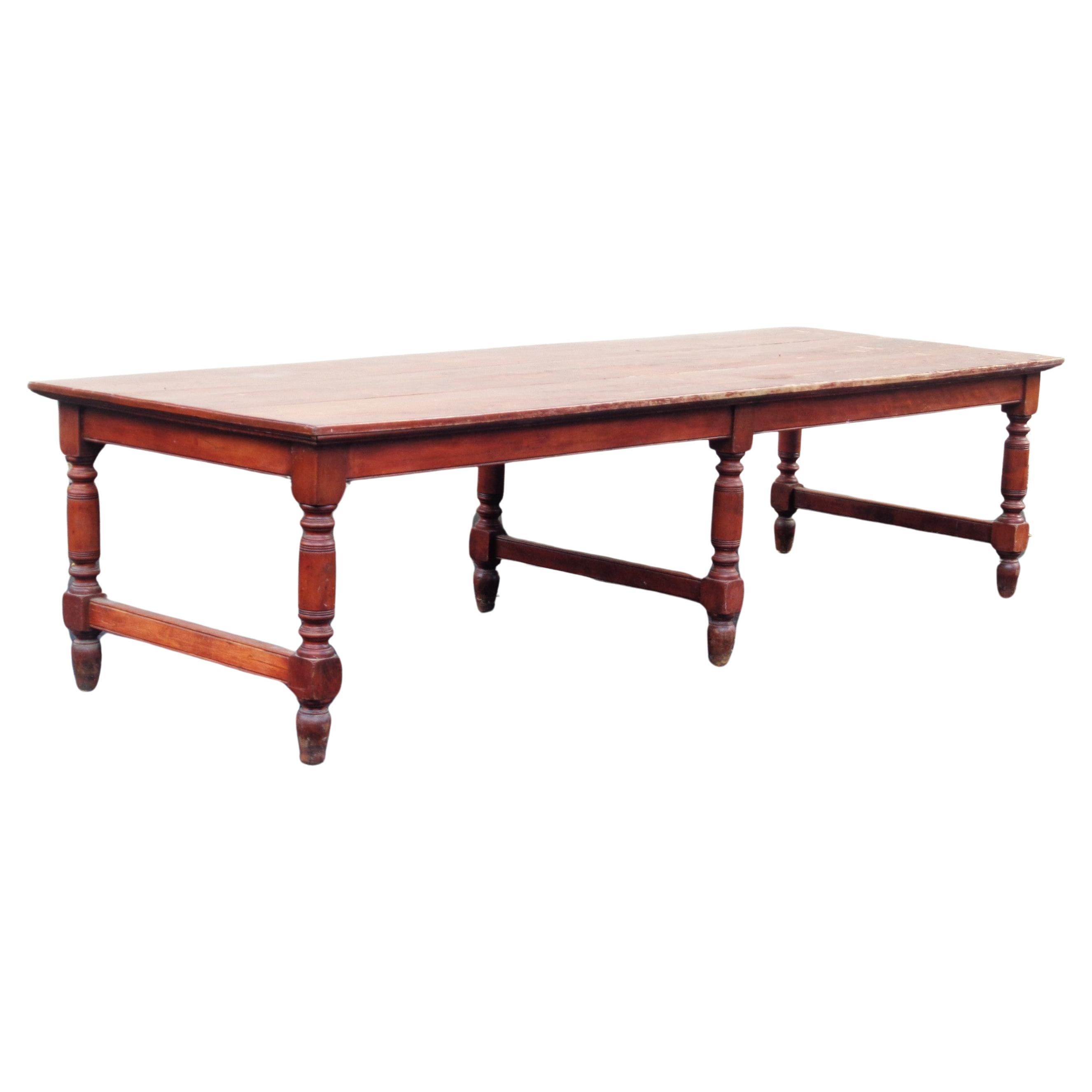 Antique American Banquet Dining Table, 1870-1880 For Sale