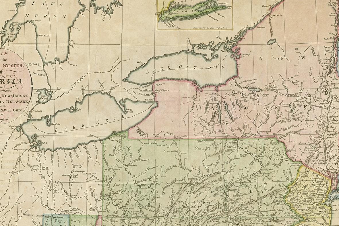 Antique Map of the Middle Atlantic - BG 12093C Master 