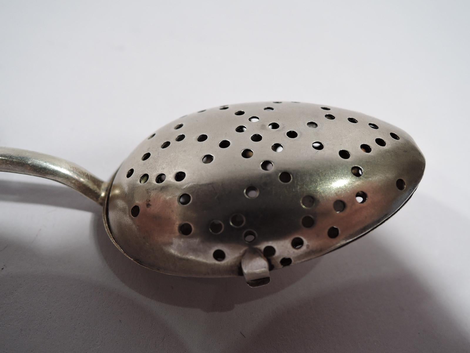 Antique American Rococo Sterling Silver and Enamel Tea Infuser In Good Condition In New York, NY