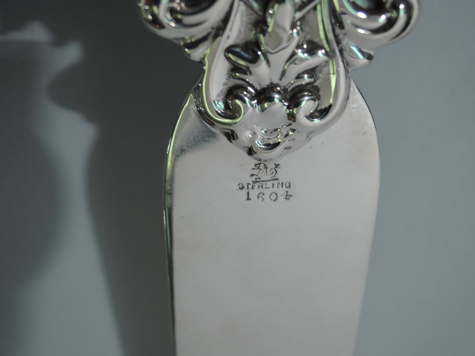 20th Century Antique American Rococo Sterling Silver Letter Opener by Redlich