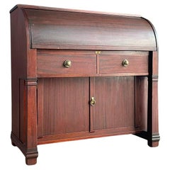 Antique American Roll Top Desk