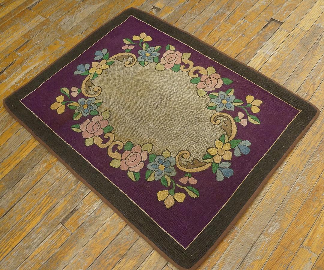 Tissé à la main Tapis américain ancien 2'6