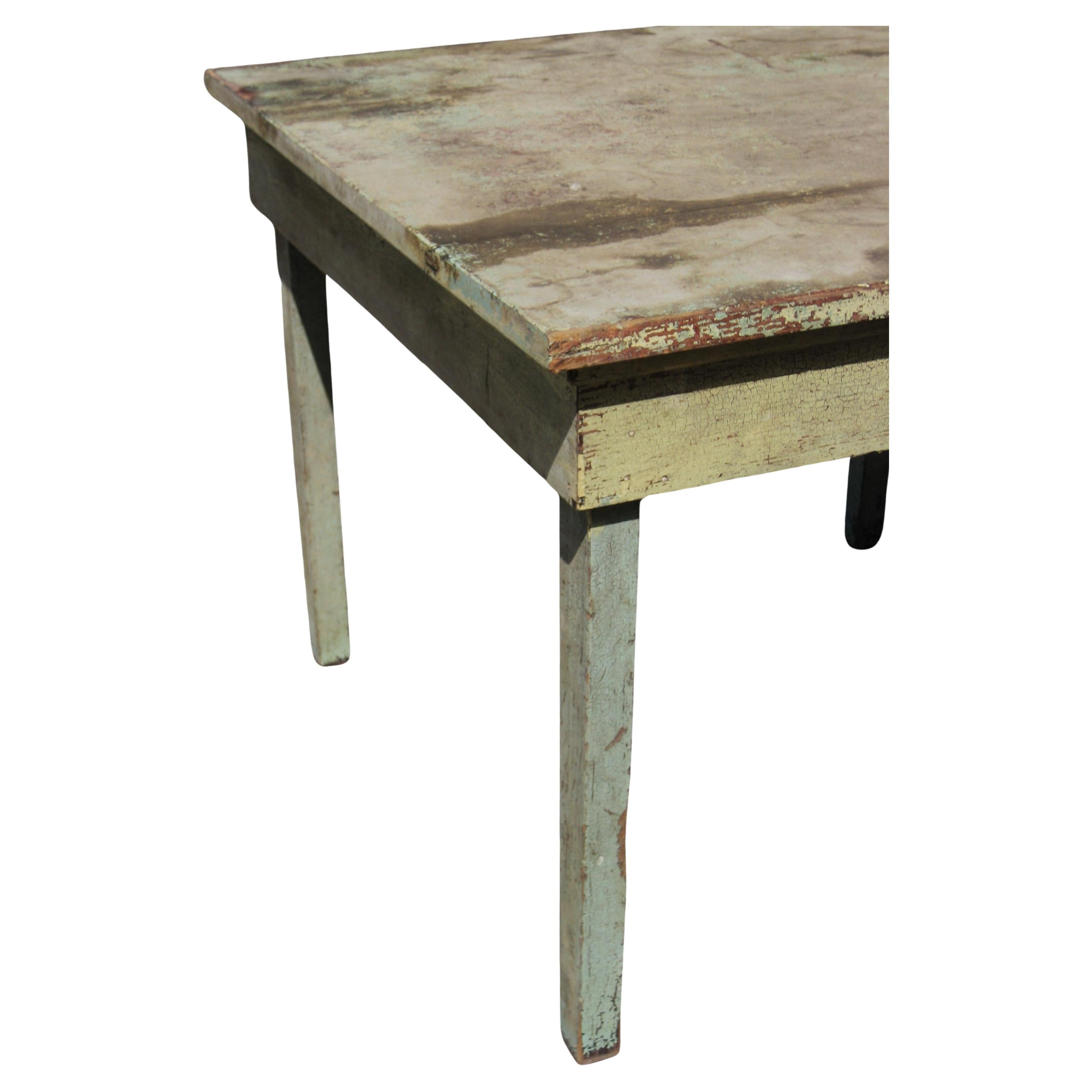 Rustic Antique American Farm Work Table, Circa 1900