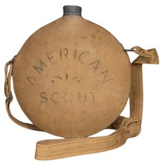 Cantimplora antigua de los American Scouts (más tarde Boy Scouts of America) c.1920