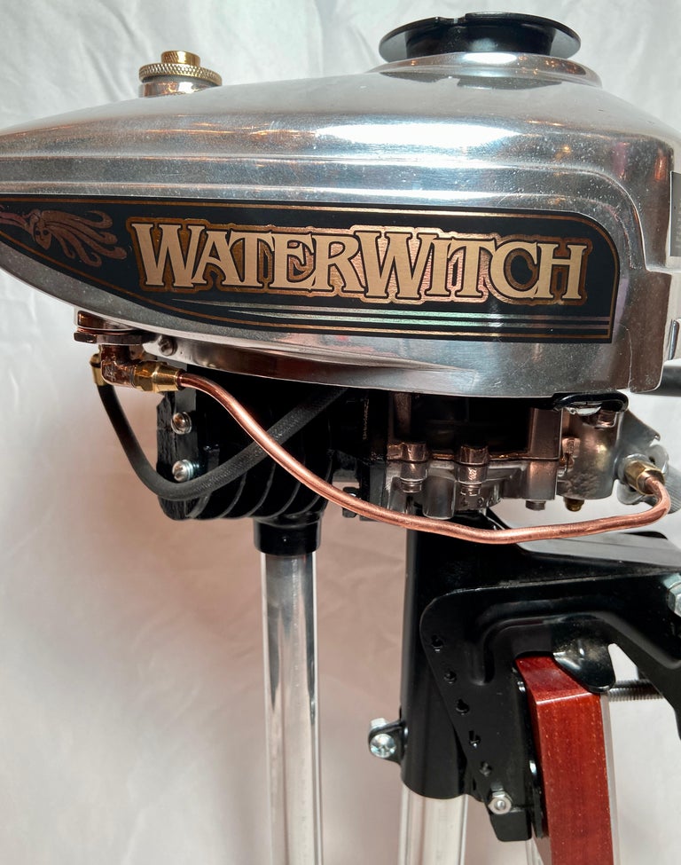 Antique American Sears WaterWitch Outboard Motor on CustomMade Stand