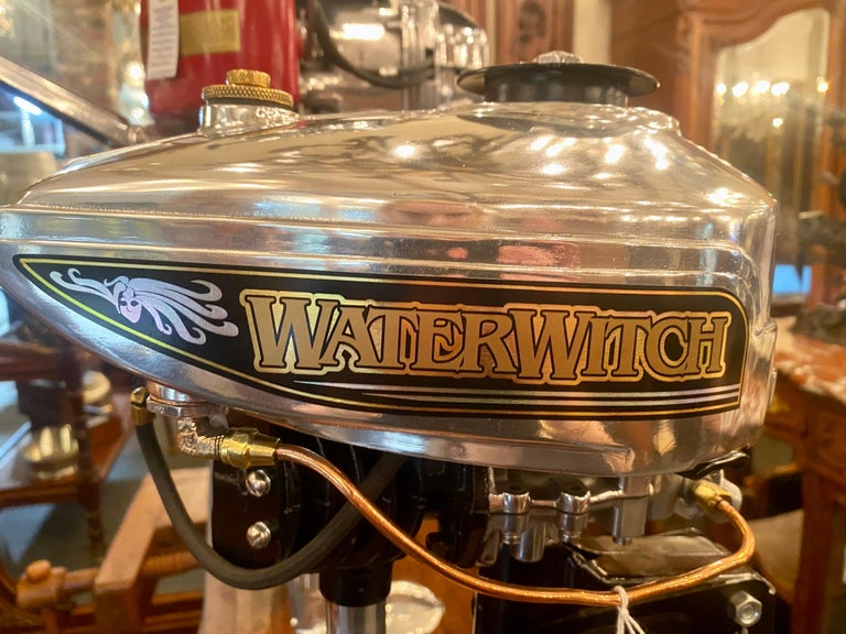 Antique American Sears WaterWitch Outboard Motor on CustomMade Stand