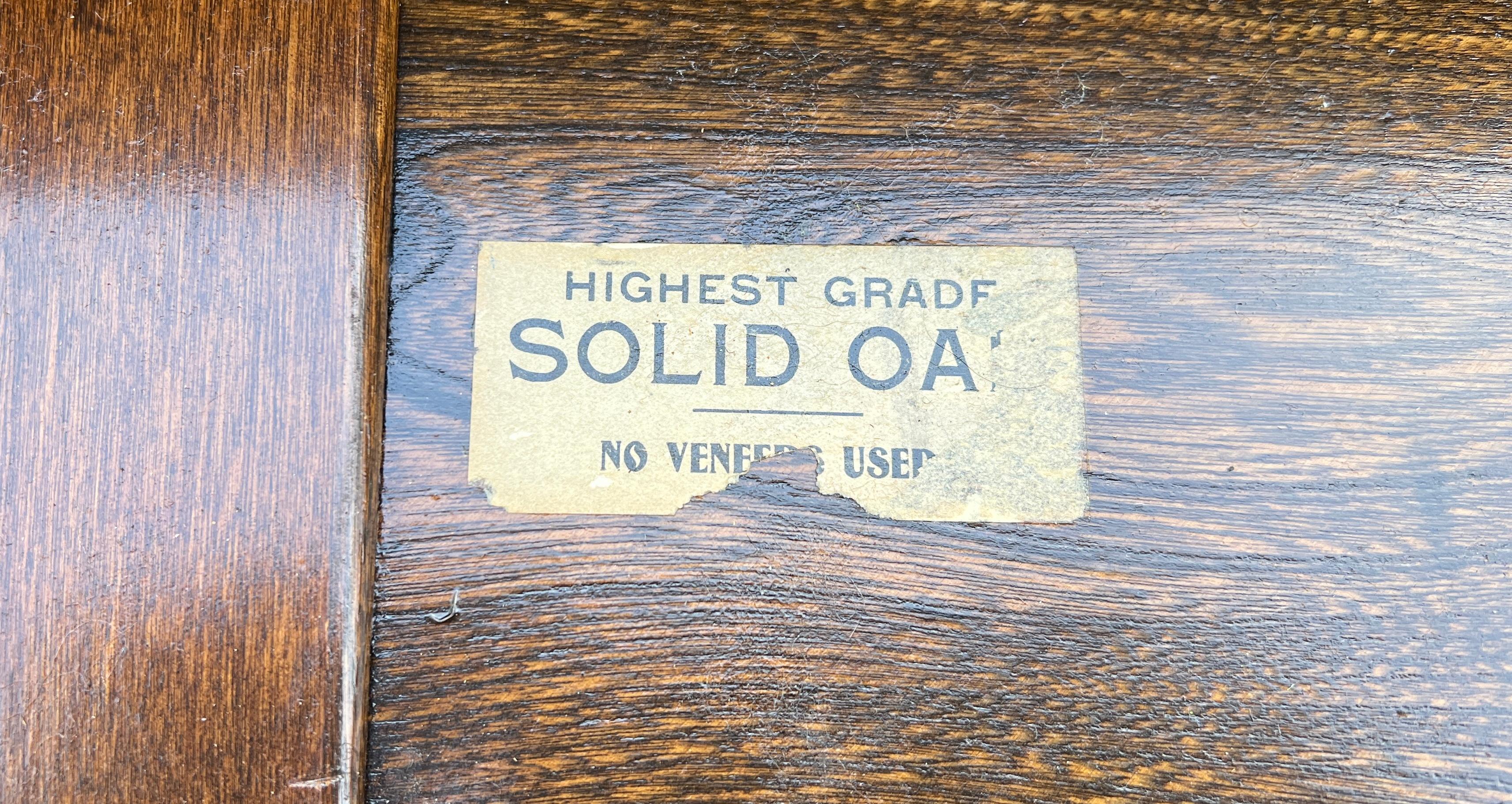 Antique American Server Sideboard Console Sofa Table Quartersawn Oak RJ Horner For Sale 5