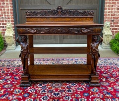 Antique American Server Sideboard Console Sofa Table Quartersawn Oak RJ Horner