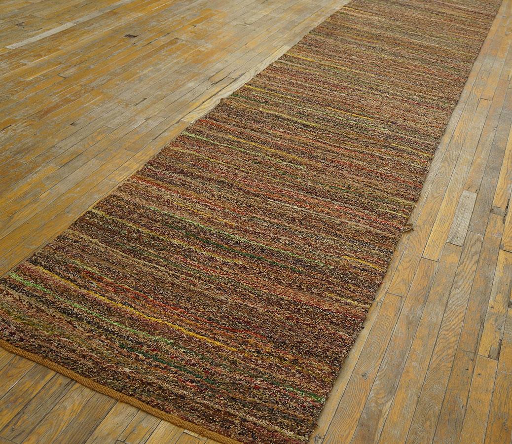 Hand-Woven Early 20th Century American Shaker Pile Carpet ( 3' x 23'3