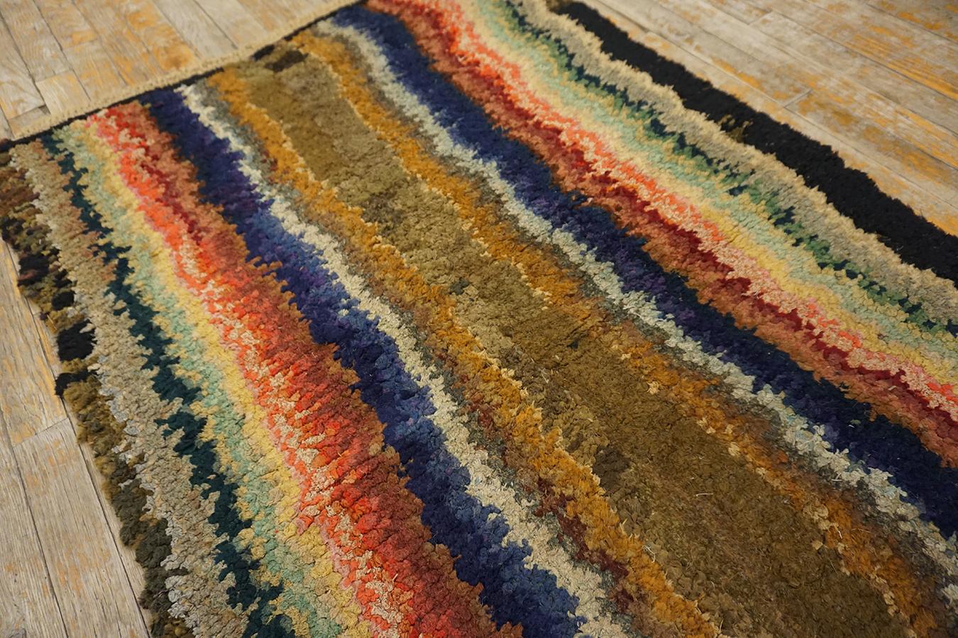 19th Century American Shaker Carpet with multi color background.
 ( 3' x 4'9